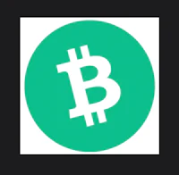 the bitcoin logo in a green circle