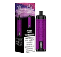 a purple e - cigarette with a box in front of it