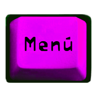 a purple keyboard with the word menu on it