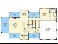 a floor plan for a home with two bedrooms and two bathrooms