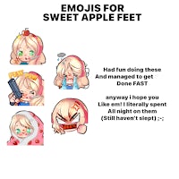 emojis for sweet apple feet