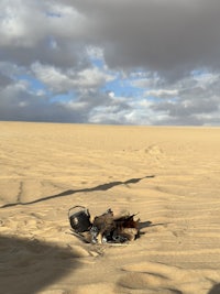 a sand dune in the desert