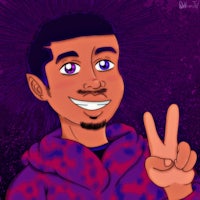 a cartoon of a man giving a peace sign