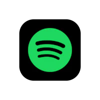 a green spotify logo on a black background
