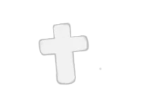 a white cross on a black background