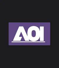 the ioa logo on a black background