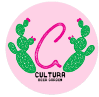 the logo for culture beer garden