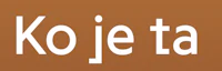 the word ko je ta on a brown background