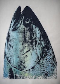 a drawing of a fish on a piece of paper