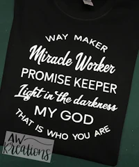 miracle worker promise keeper light in the darkness t-shirt
