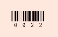 a barcode on a pink background