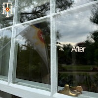 a picture of a window before and after cleaning