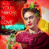 frida kahlo all you need is love and mojitos