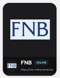 the logo for fnb online university