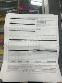 a piece of paper is sitting on a table in a store