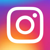 the instagram logo on a colorful background