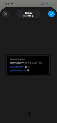a screenshot of a phone screen showing a text message