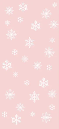 white snowflakes on a pink background