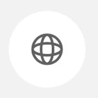 a globe icon on a white background