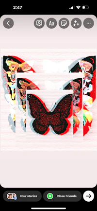 a picture of a butterfly on an iphone screen