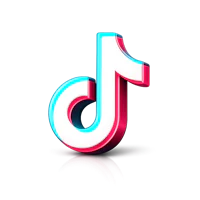 the tiktok logo on a dark background