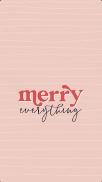 merry everything on a pink background