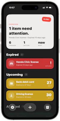 an iphone displaying a list of items that need attention