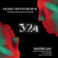 a poster with the words awaken your inner muse