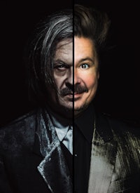 a man with a moustache and a man with a moustache