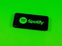 spotify logo on a green background