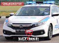 a police car with the words cvd interceptor on it