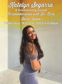 a flyer for a concert with katie segara