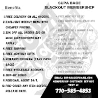 supa rage blackout membership flyer