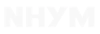 nhym logo on a black background