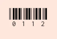 a barcode on a pink background