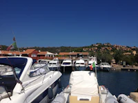 a boat docked in a marina