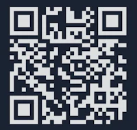 a qr code on a black background