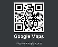 google maps qr code on a black background