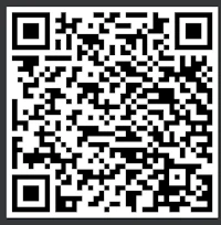 a black and white qr code on a black background