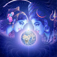 lord shiva and lord ganesha with the earth in the background