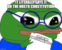 a frog with glasses that says,italianally says the most important constitution