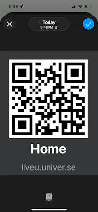 a qr code is shown on an iphone