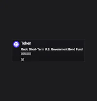 a black screen with the text token short term u s government bond