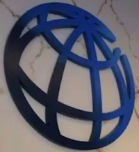 the world bank logo is shown on a marble wall