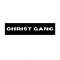 a black and white logo for christ gang