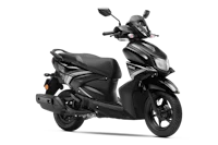 a black scooter on a white background