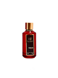 a bottle of red tobacco on a black background