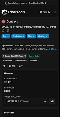a screenshot of the etherscan website