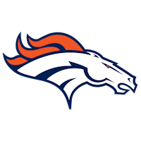 the denver broncos logo on a black background