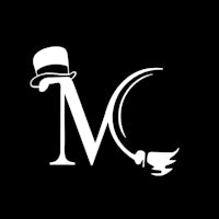 a logo with the letter m on a black background